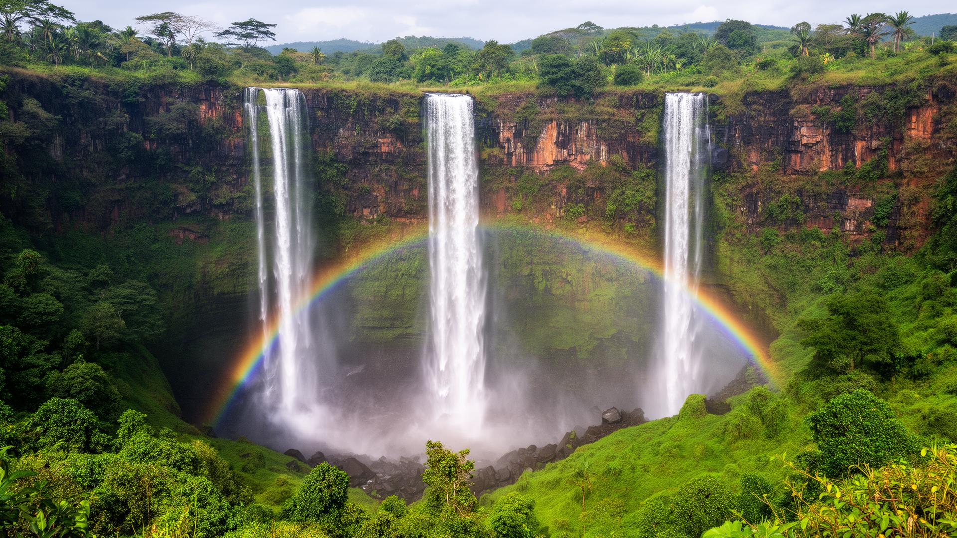 Sipi Falls in eastern Uganda